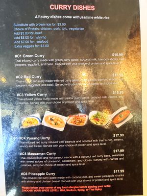 Saigon -2- Siam Bistro menu 5